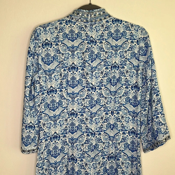 Nicoblu Shalimar Long Tunic Dress with Sapphire Jewel Embellishment - Picture 11 of 11